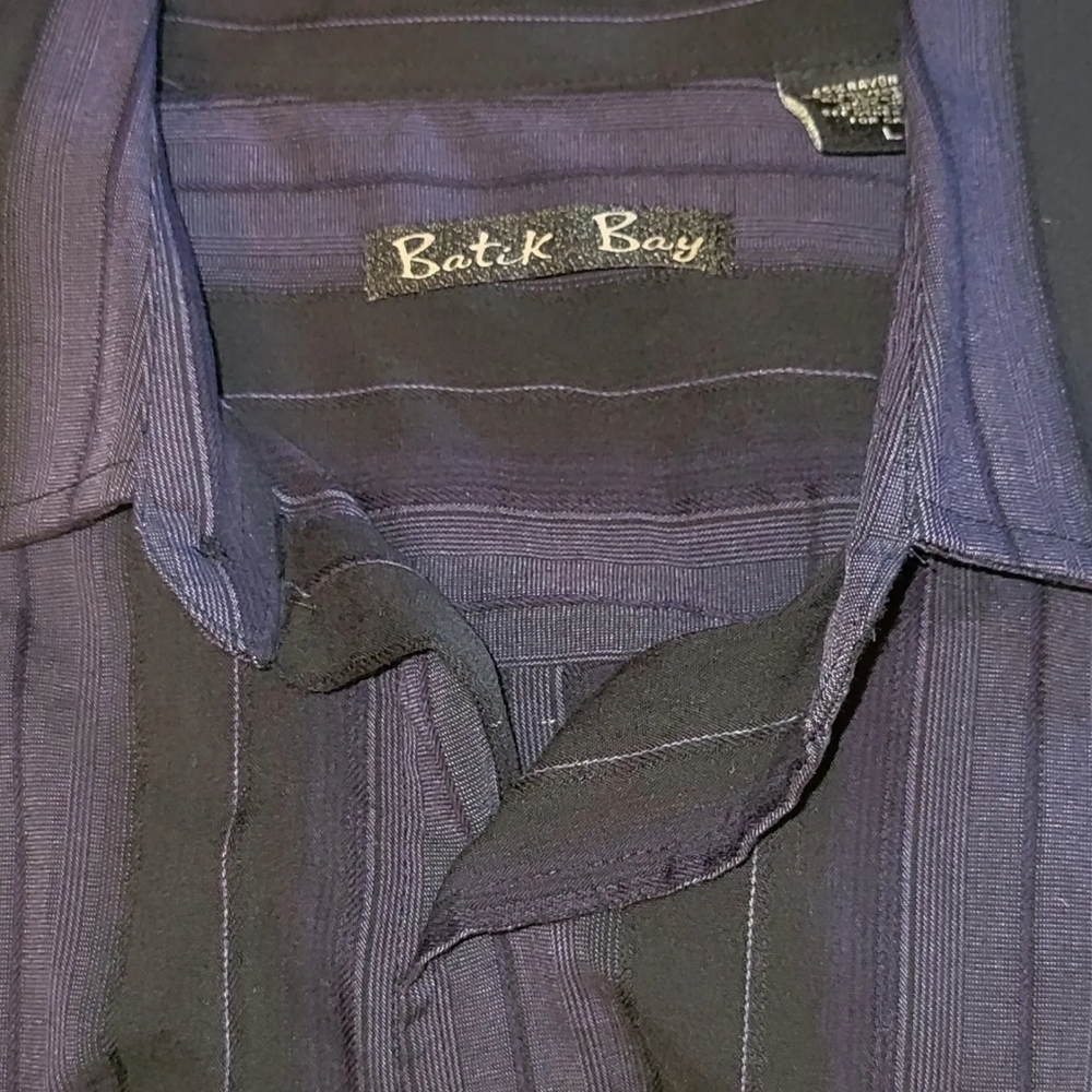 vintage purple n black striped button up